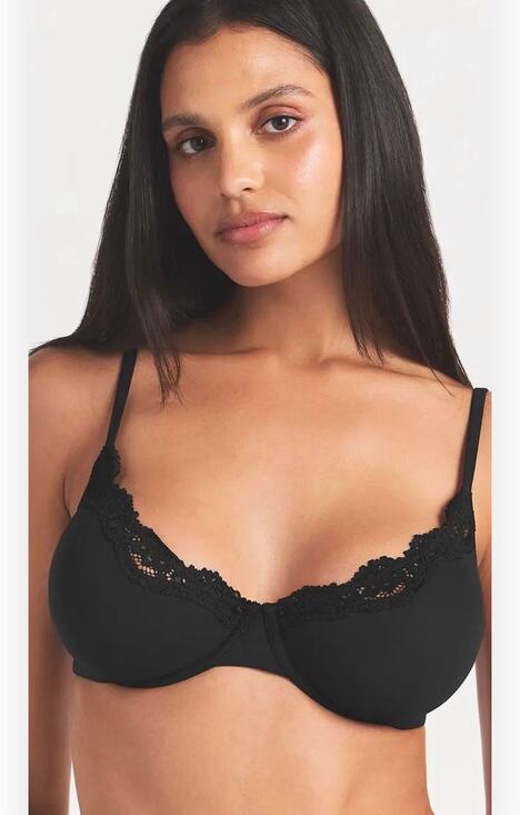 SKIMS Other - Skims fits everybody lace unlined Demi  bra onyx  30D